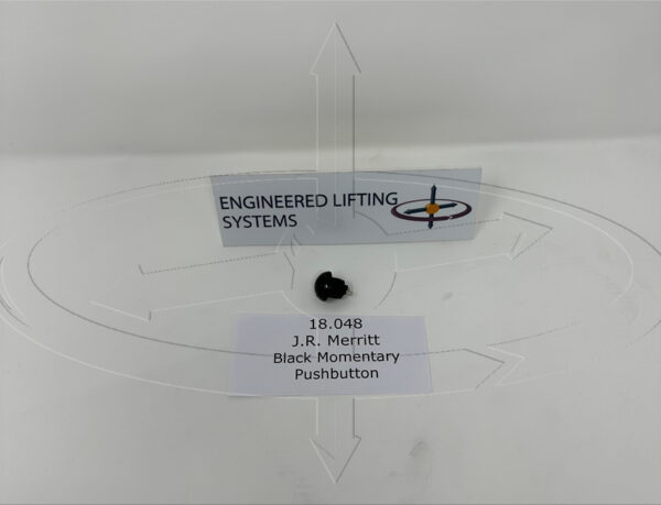 J.R. Merritt 18.048 Black Momentary Pushbutton P9-100036 - Image 2