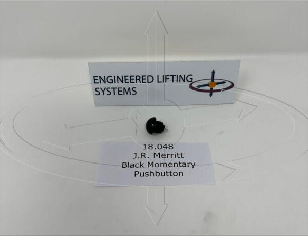 J.R. Merritt 18.048 Black Momentary Pushbutton P9-100036
